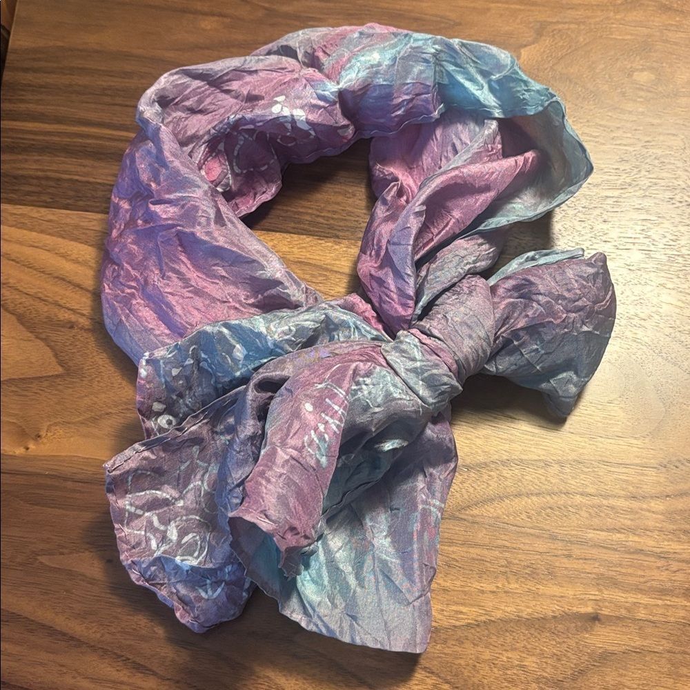 Artist Signed handmade Silk Scarf